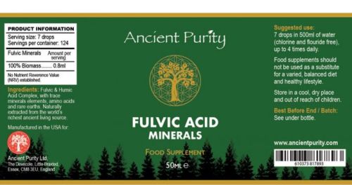 fulvic acid minerals label uk 2021 1